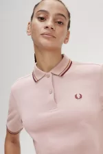 Fred Perry G3600 Women’s Shirt Dusty Rose Pink Brown Oxblood | PRAFC2415