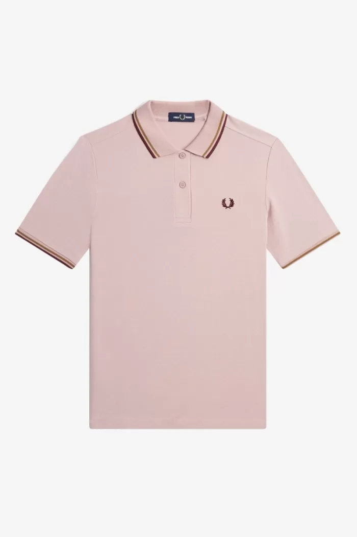 Fred Perry G3600 Women’s Shirt Dusty Rose Pink Brown Oxblood | PRAFC2415