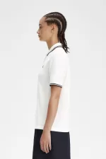 Fred Perry G3600 Women’s Shirt Snow White Dark Red | NGMYX2509