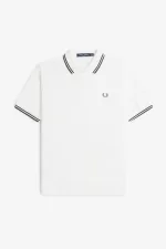 Fred Perry G3600 Women’s Shirt Snow White Dark Red | NGMYX2509