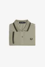 Fred Perry G3600 Women’s Shirt Warm Grey Black | SMOXG9384