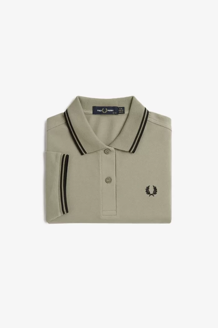 Fred Perry G3600 Women’s Shirt Warm Grey Black | SMOXG9384