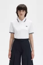 Fred Perry G3600 Women’s Shirt White Black | VHKGX2908