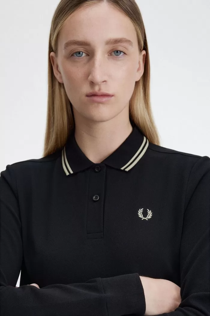 Fred Perry G3636 Women’s Shirt Black Warm Grey | DAHWK5672