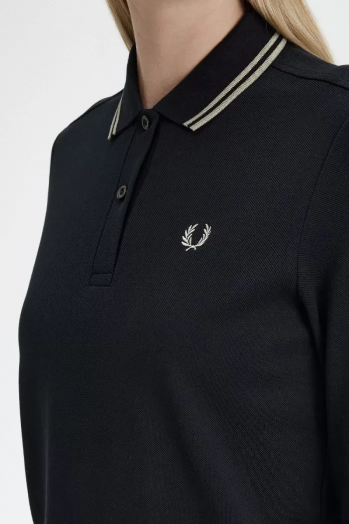 Fred Perry G3636 Women’s Shirt Black Warm Grey | DAHWK5672