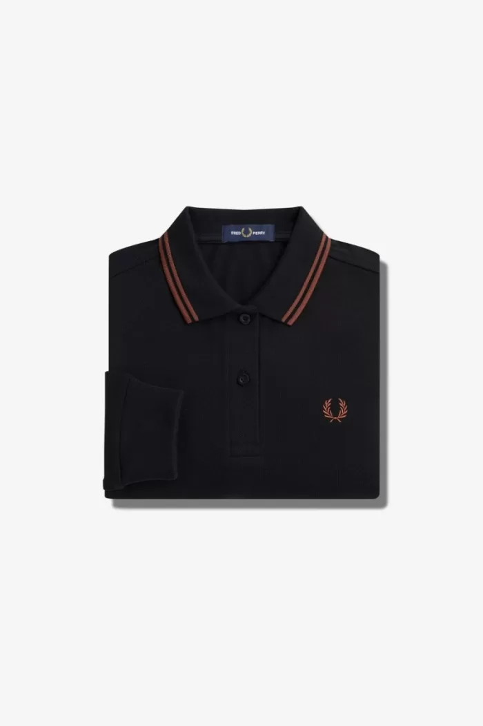 Fred Perry G3636 Women’s Shirt Black Whisky Brown | UGQFM1248