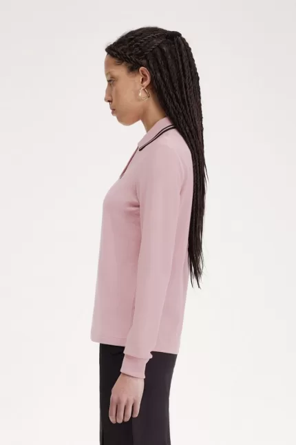 Fred Perry G3636 Women’s Shirt Dusty Rose Pink Black | GXOEA8953