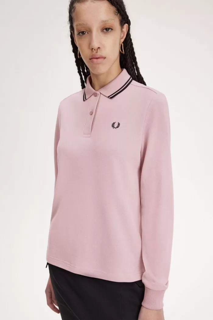 Fred Perry G3636 Women’s Shirt Dusty Rose Pink Black | GXOEA8953