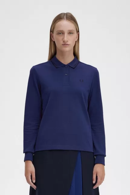 Fred Perry G3636 Women’s Shirt French Navy Black | RBGTH6031