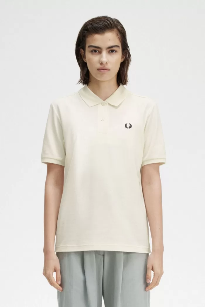 Fred Perry G6000 Women’s Shirt Beige Black | TEYCU1459