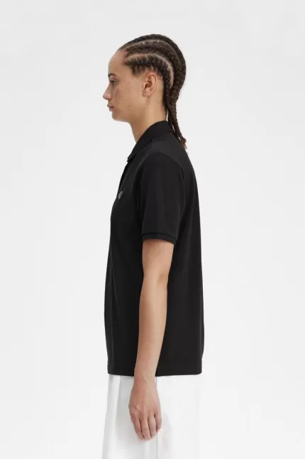 Fred Perry G6000 Women’s Shirt Black Warm Grey | APLCI2913