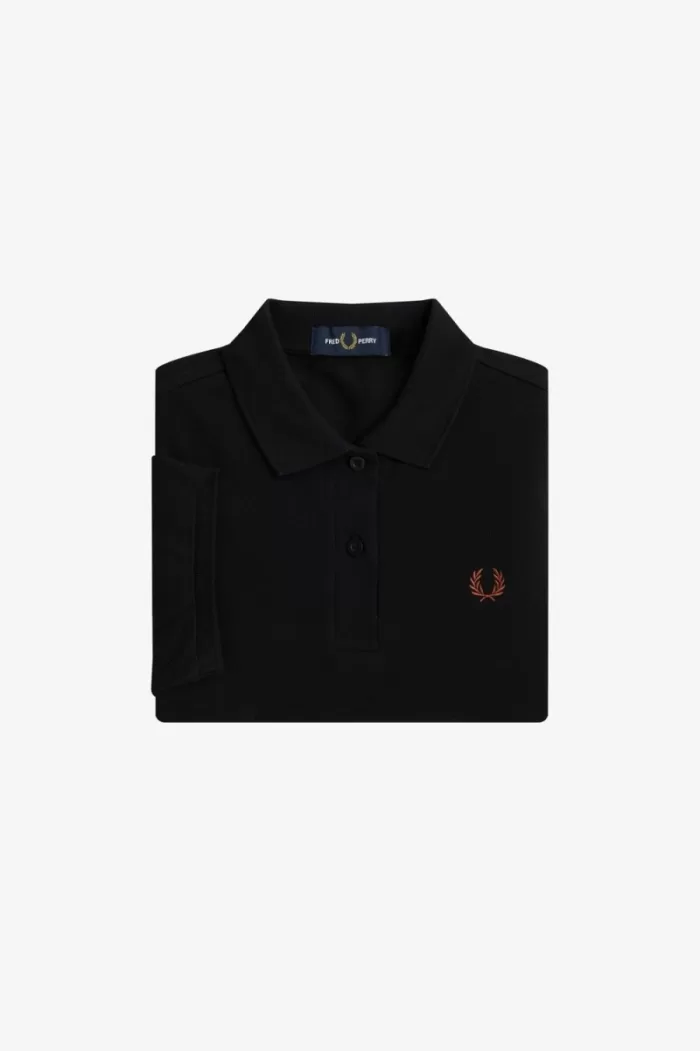 Fred Perry G6000 Women’s Shirt Black Whisky Brown | PLCES8163