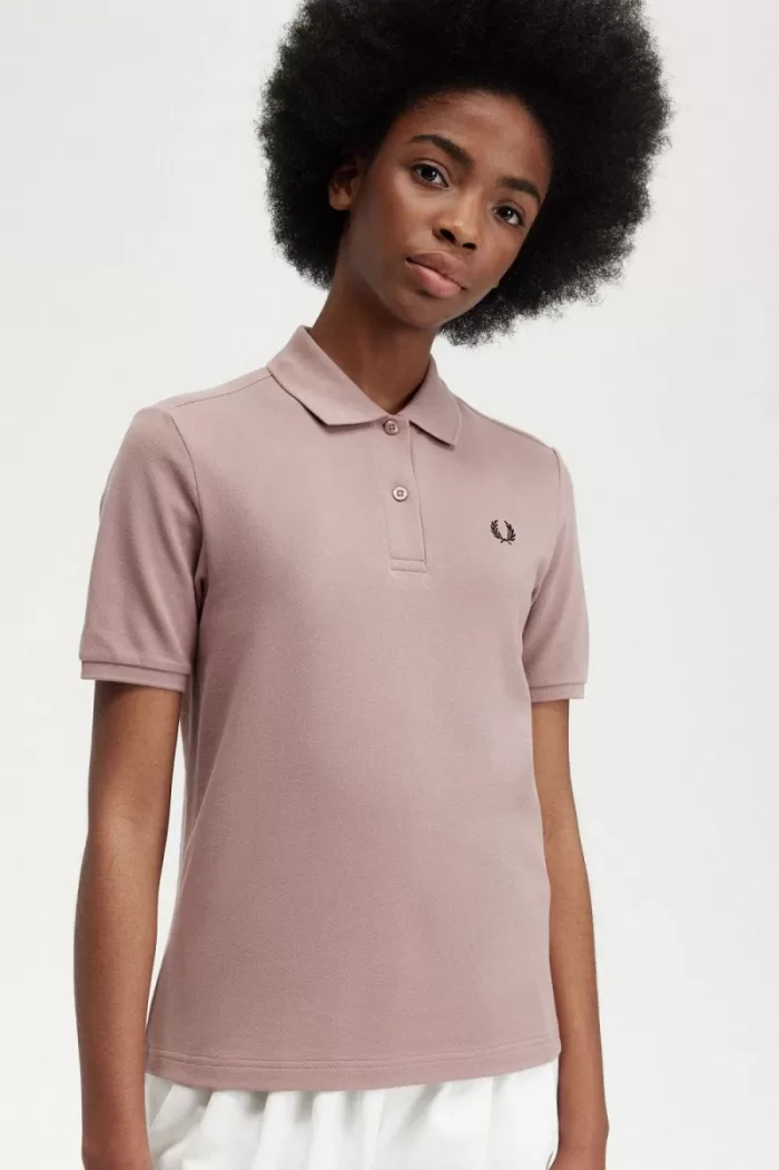 Fred Perry G6000 Women’s Shirt Dark Pink Black | HYACS8697