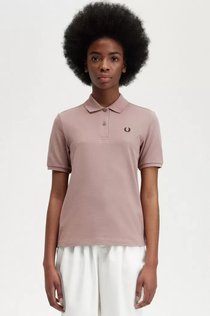 Fred Perry G6000 Women’s Shirt Dark Pink Black | HYACS8697