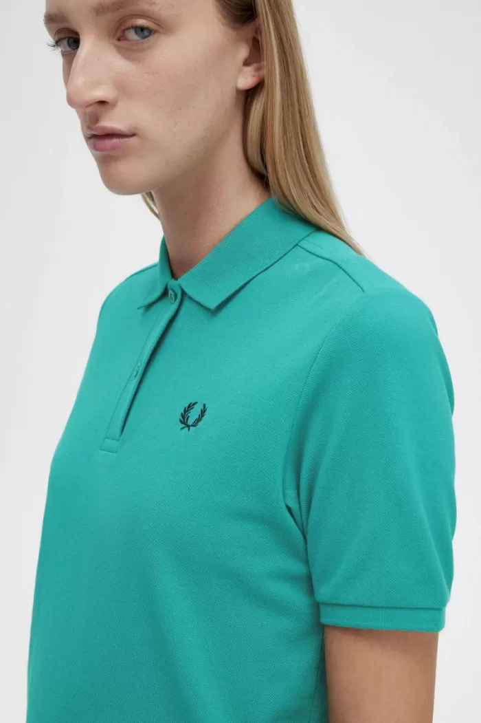 Fred Perry G6000 Women’s Shirt Deep Mint Black | ZCDAG6987