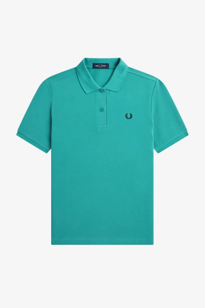 Fred Perry G6000 Women’s Shirt Deep Mint Black | ZCDAG6987