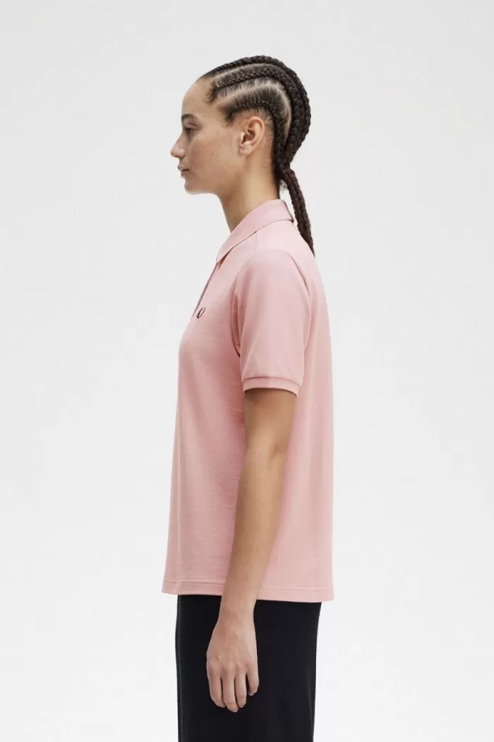 Fred Perry G6000 Women’s Shirt Dusty Rose Pink Black | ZXANO5218