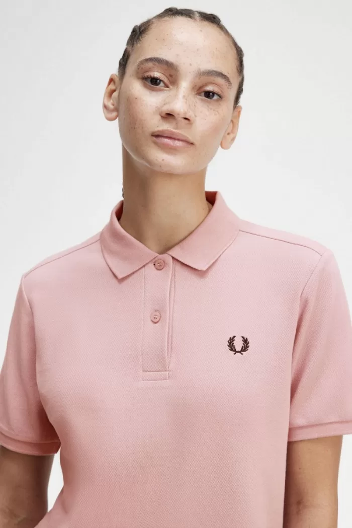 Fred Perry G6000 Women’s Shirt Dusty Rose Pink Black | ZXANO5218