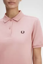 Fred Perry G6000 Women’s Shirt Dusty Rose Pink Black | ZXANO5218