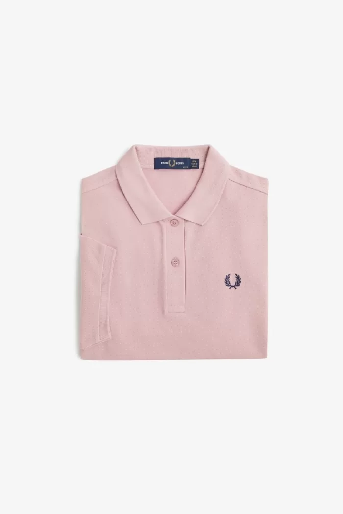 Fred Perry G6000 Women’s Shirt Dusty Rose Pink French Navy | LXMTU9285