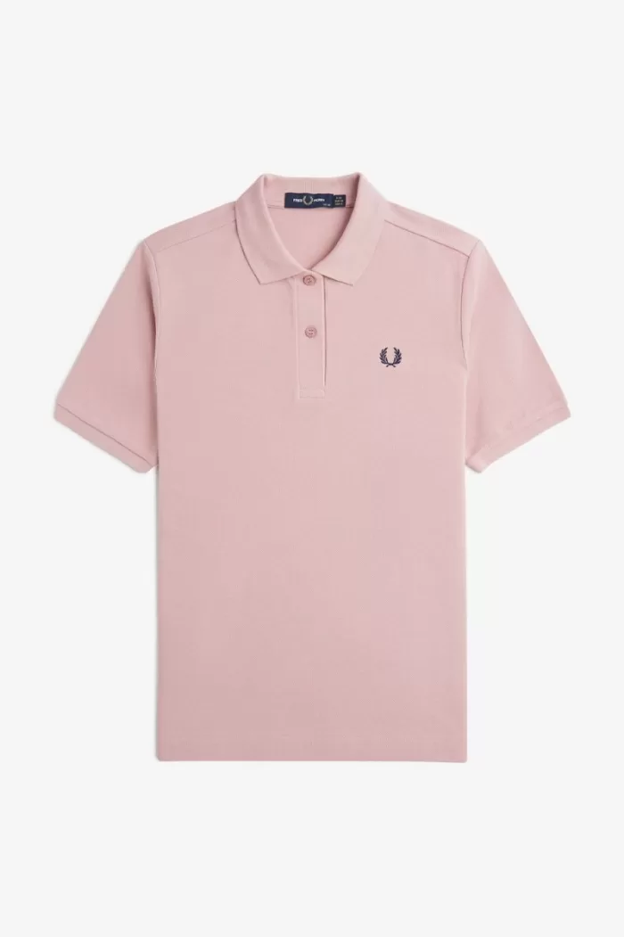 Fred Perry G6000 Women’s Shirt Dusty Rose Pink French Navy | LXMTU9285