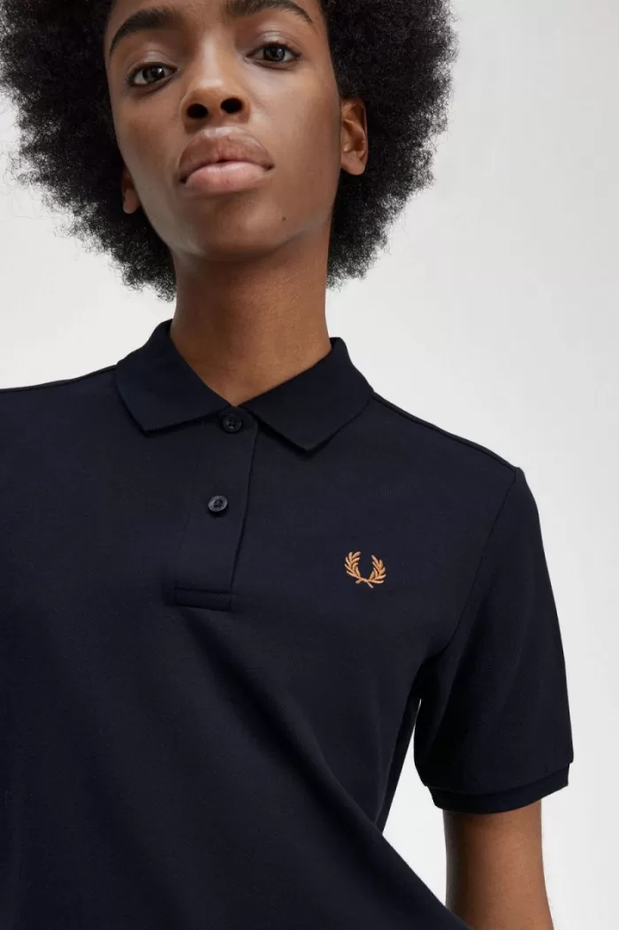 Fred Perry G6000 Women’s Shirt Navy Brown | ZQUAC1927