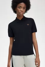 Fred Perry G6000 Women’s Shirt Navy Brown | ZQUAC1927