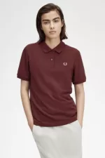 Fred Perry G6000 Women’s Shirt Oxblood Dusty Rose Pink | TEGJI5302