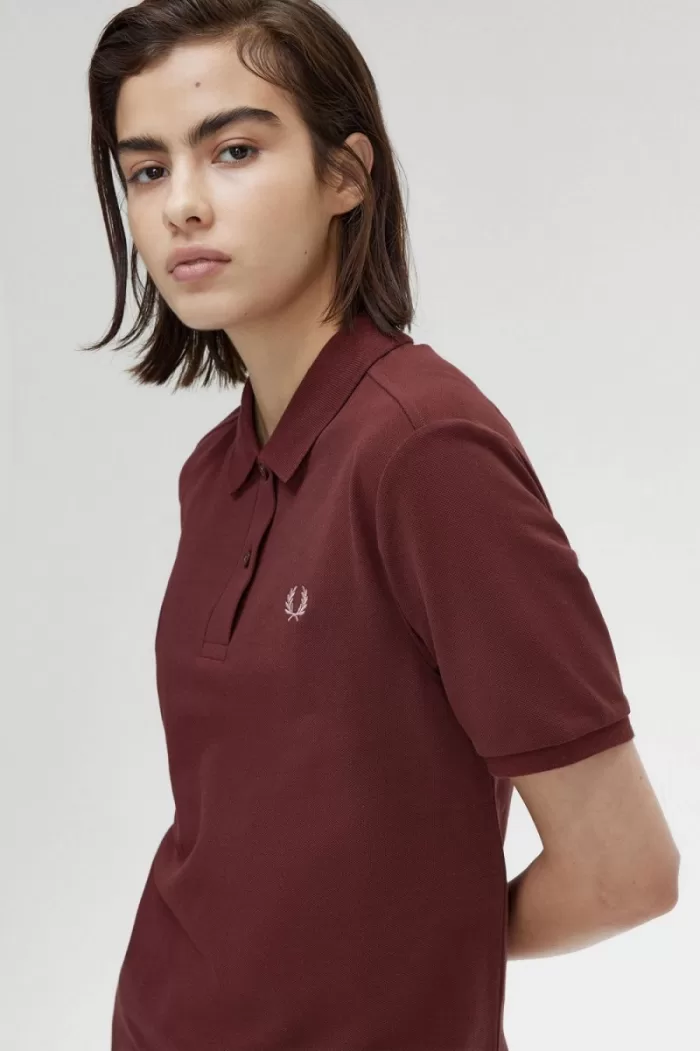 Fred Perry G6000 Women’s Shirt Oxblood Dusty Rose Pink | TEGJI5302