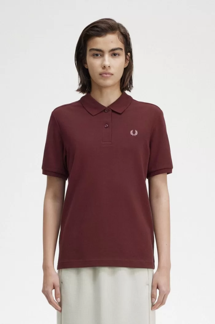 Fred Perry G6000 Women’s Shirt Oxblood Dusty Rose Pink | TEGJI5302