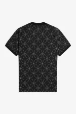 Fred Perry Geometric Men’s T-Shirt Black | BIYWV4371