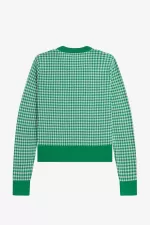 Fred Perry Gingham Women’s Jumper Green | TBKZG5376