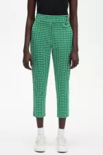 Fred Perry Gingham Women’s Pants Green | BQUSC7819