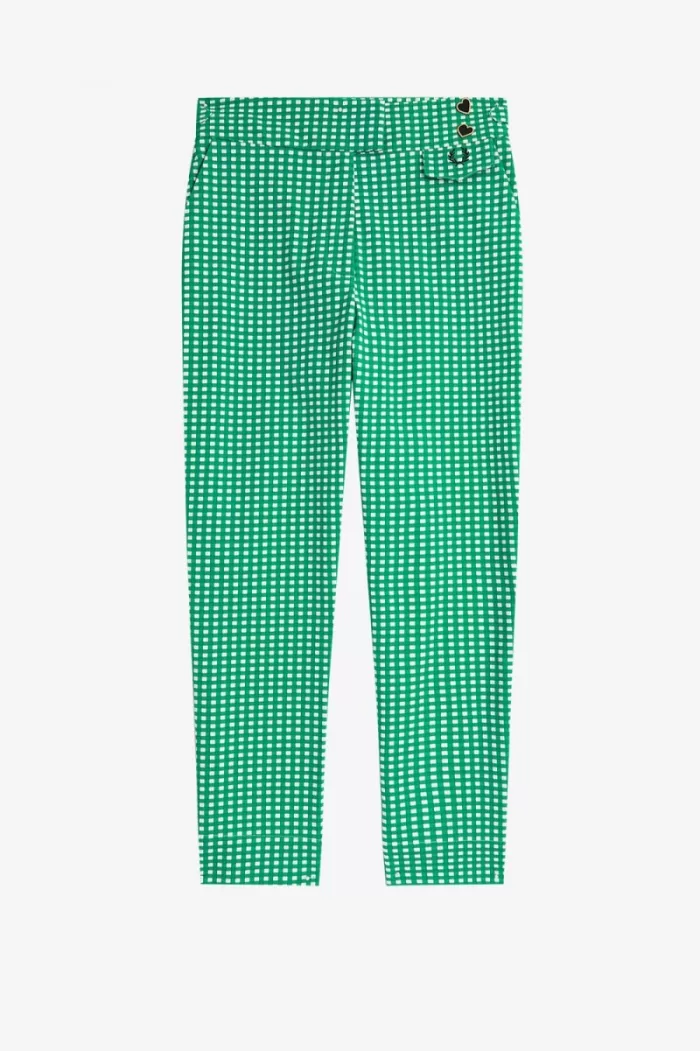 Fred Perry Gingham Women’s Pants Green | BQUSC7819