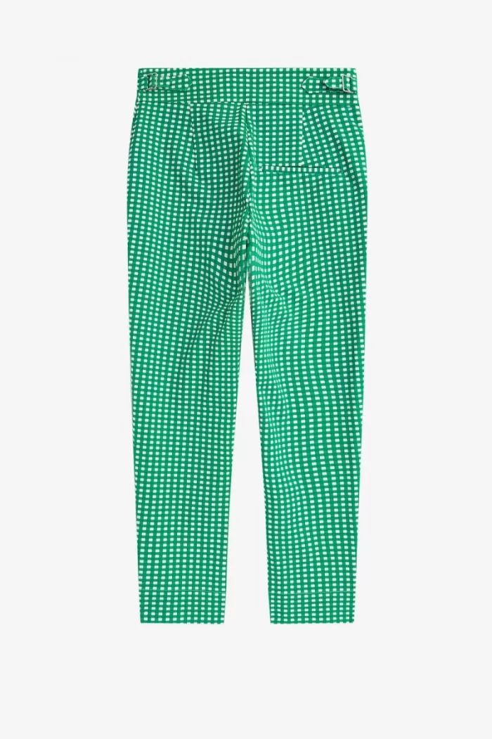 Fred Perry Gingham Women’s Pants Green | BQUSC7819