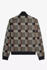 Fred Perry Glitch Tartan Men’s Track Jackets Field Green | NFOTQ0685