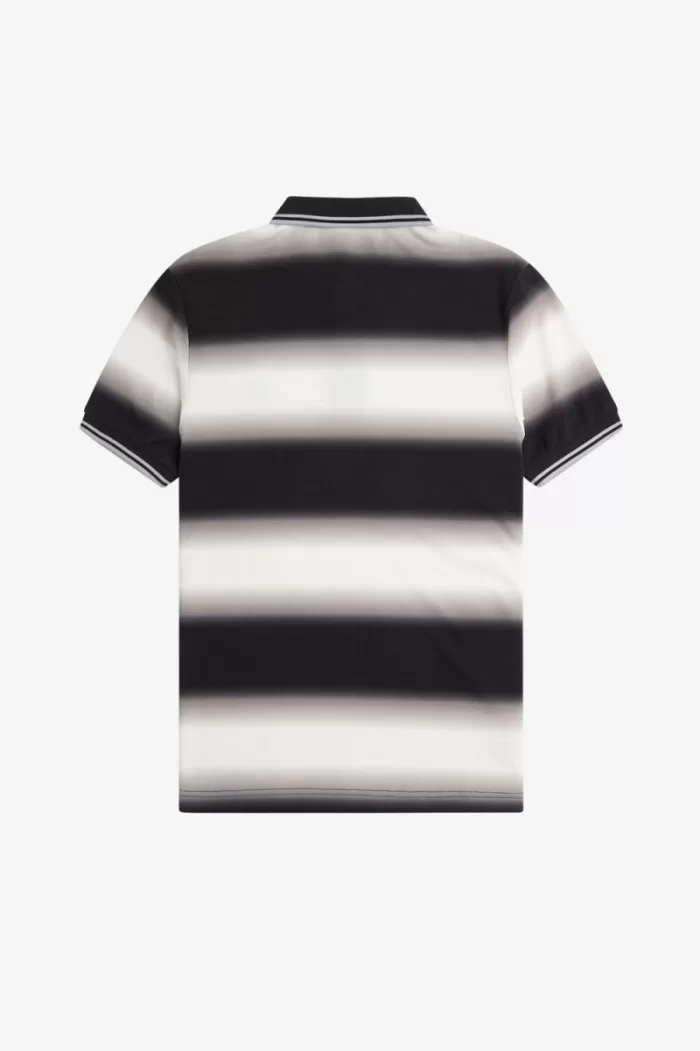 Fred Perry Gradient Stripe Men’s Polo Shirt Snow White | IRLAF3801