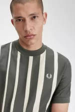 Fred Perry Gradient Stripe Men’s T-Shirt Field Green | SWTOG1903