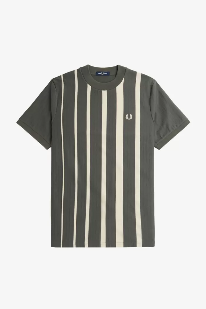 Fred Perry Gradient Stripe Men’s T-Shirt Field Green | SWTOG1903