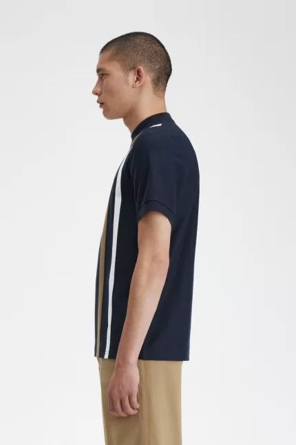 Fred Perry Gradient Stripe Men’s T-Shirt Navy | PSKGD8403