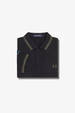 Fred Perry Graphic Branded Men’s Polo Shirt Black | XBADC6879