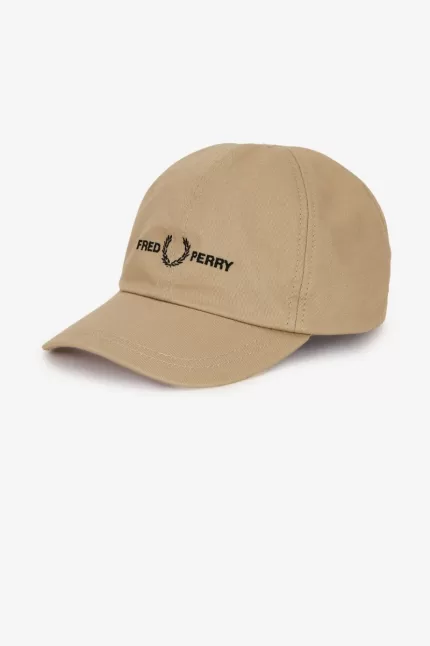 Fred Perry Graphic Branded Twill Men’s Caps Green | YORVU1270