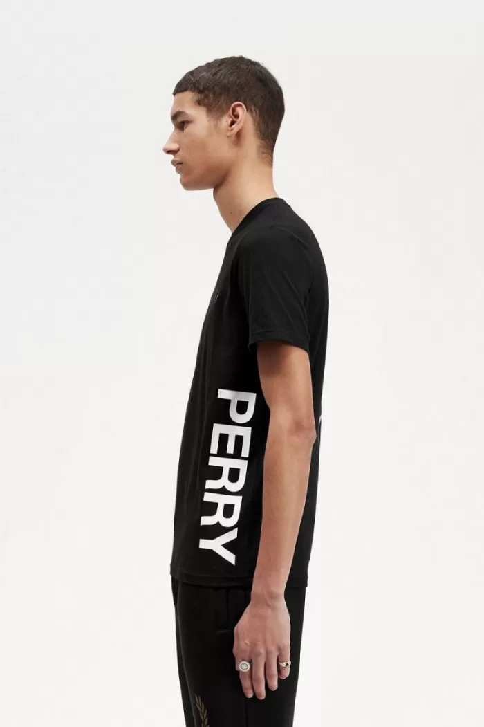 Fred Perry Graphic Branding Men’s T-Shirt Black | ADFSI4182