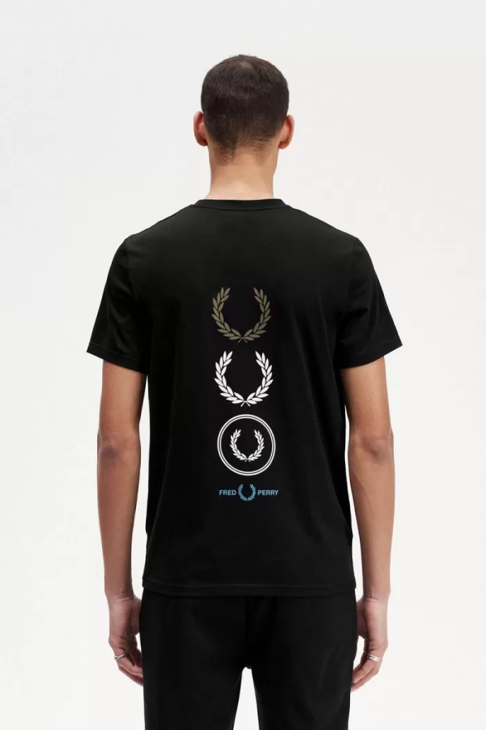 Fred Perry Graphic Branding Men’s T-Shirt Black | ADFSI4182