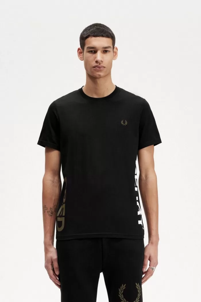 Fred Perry Graphic Branding Men’s T-Shirt Black | ADFSI4182