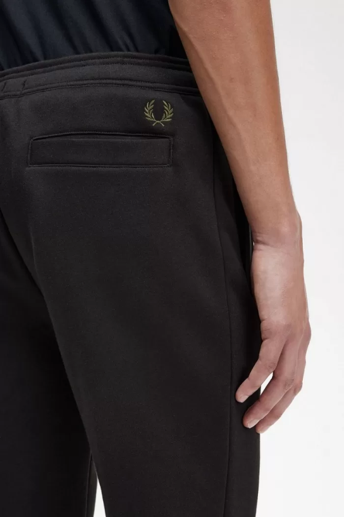 Fred Perry Graphic Branding Sweat Men’s Pants Black | TKRMX0517