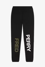 Fred Perry Graphic Branding Sweat Men’s Pants Black | TKRMX0517