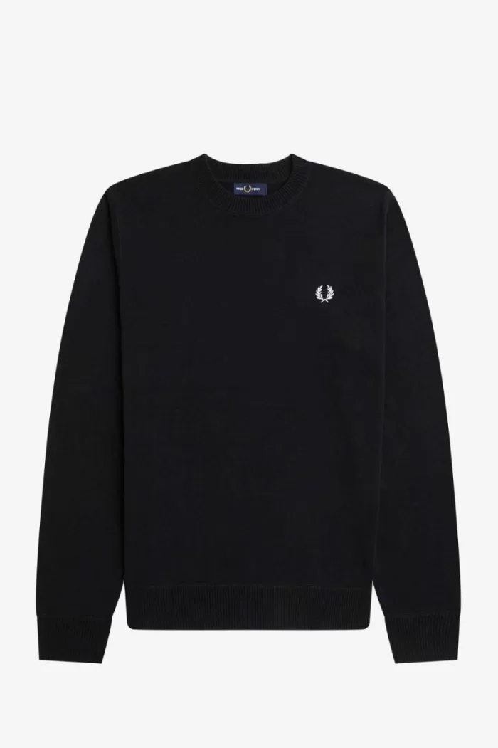 Fred Perry Graphic Laurel Wreath Men’s Jumper Black | IHLBP0234