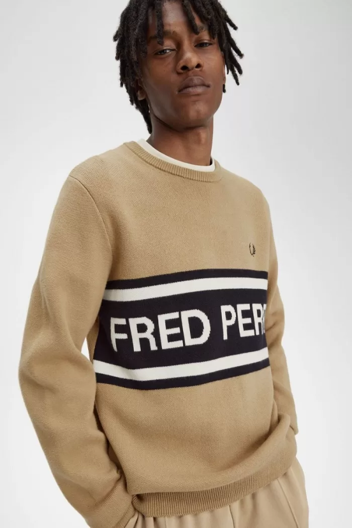 Fred Perry Graphic Men’s Jumper Green | IMJVK0394