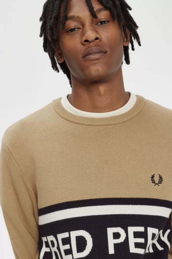 Fred Perry Graphic Men’s Jumper Green | IMJVK0394